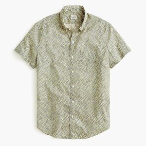 J. Crew x Liberty of London Short Sleeve Button Down Shirt Speckle Flower Size M